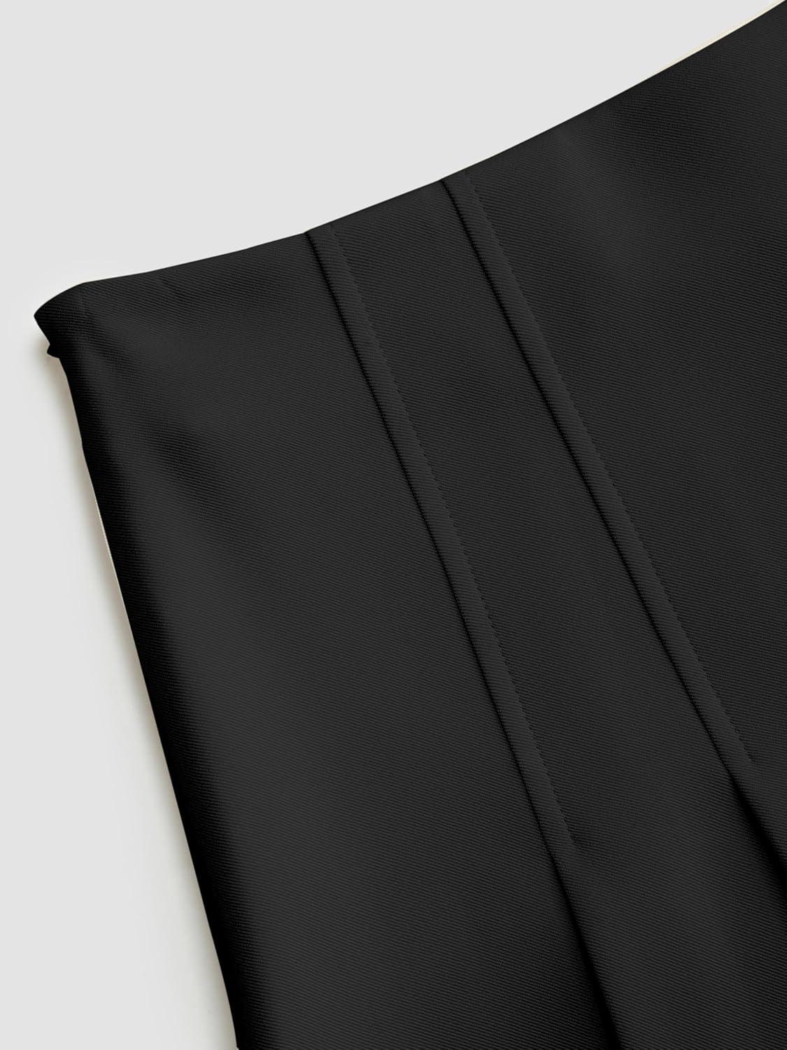 imageCIDER Solid Mid Waist Pleated Mini SkirtBlack