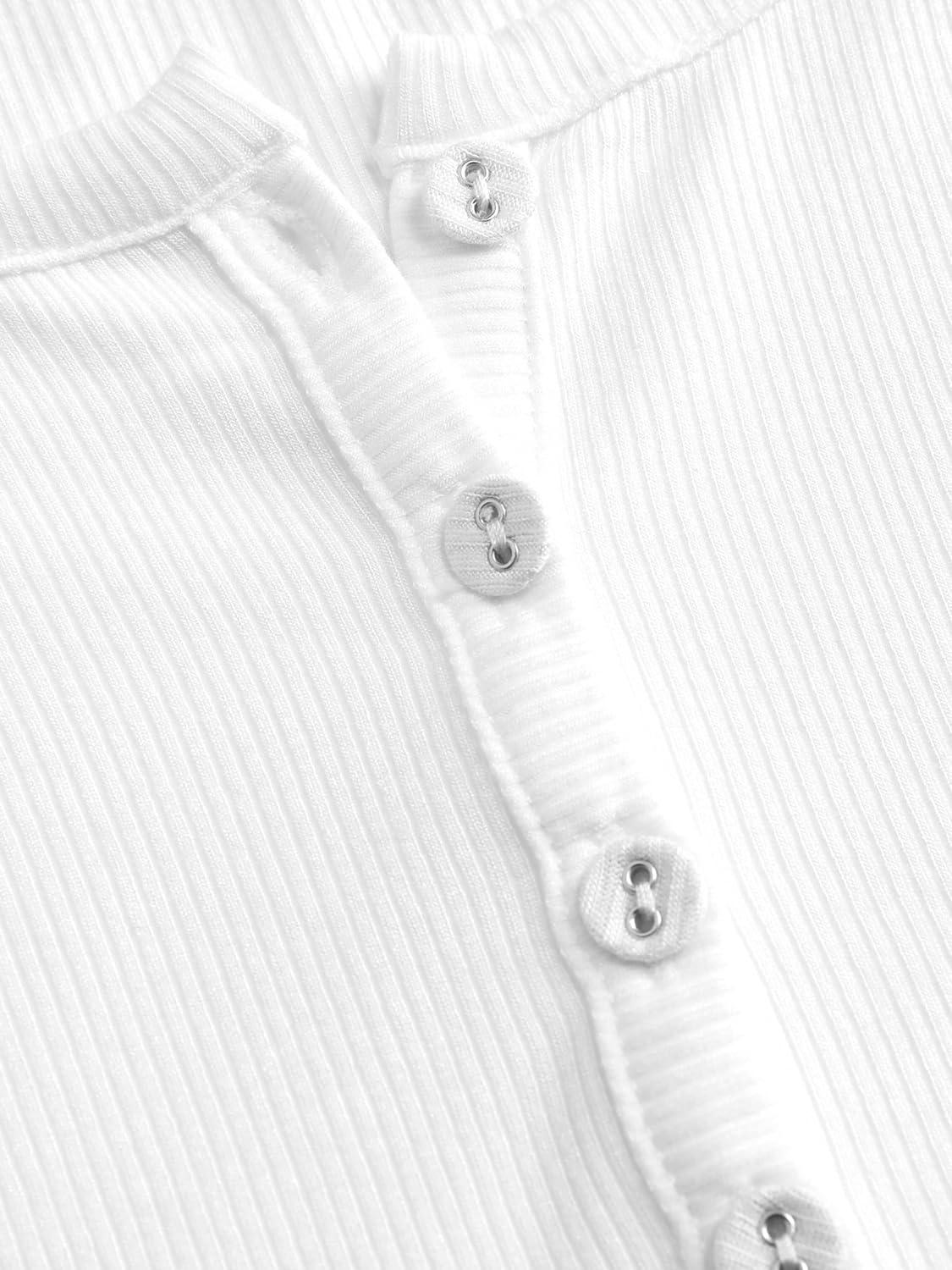 imageCIDER Solid Square Neck Button Up Crop TopWhite