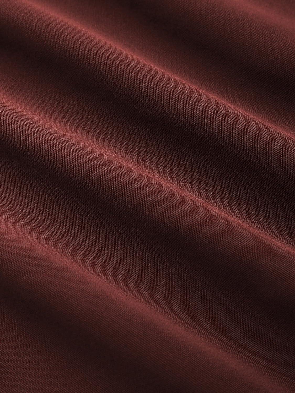 imageCIDER Turtleneck Sleeveless Ruched Mini DressBrown