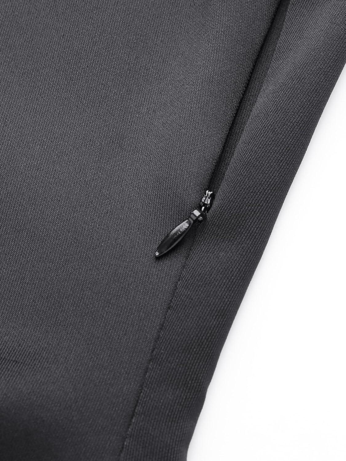 imageCIDER Turtleneck Sleeveless Ruched Mini DressDark Grey