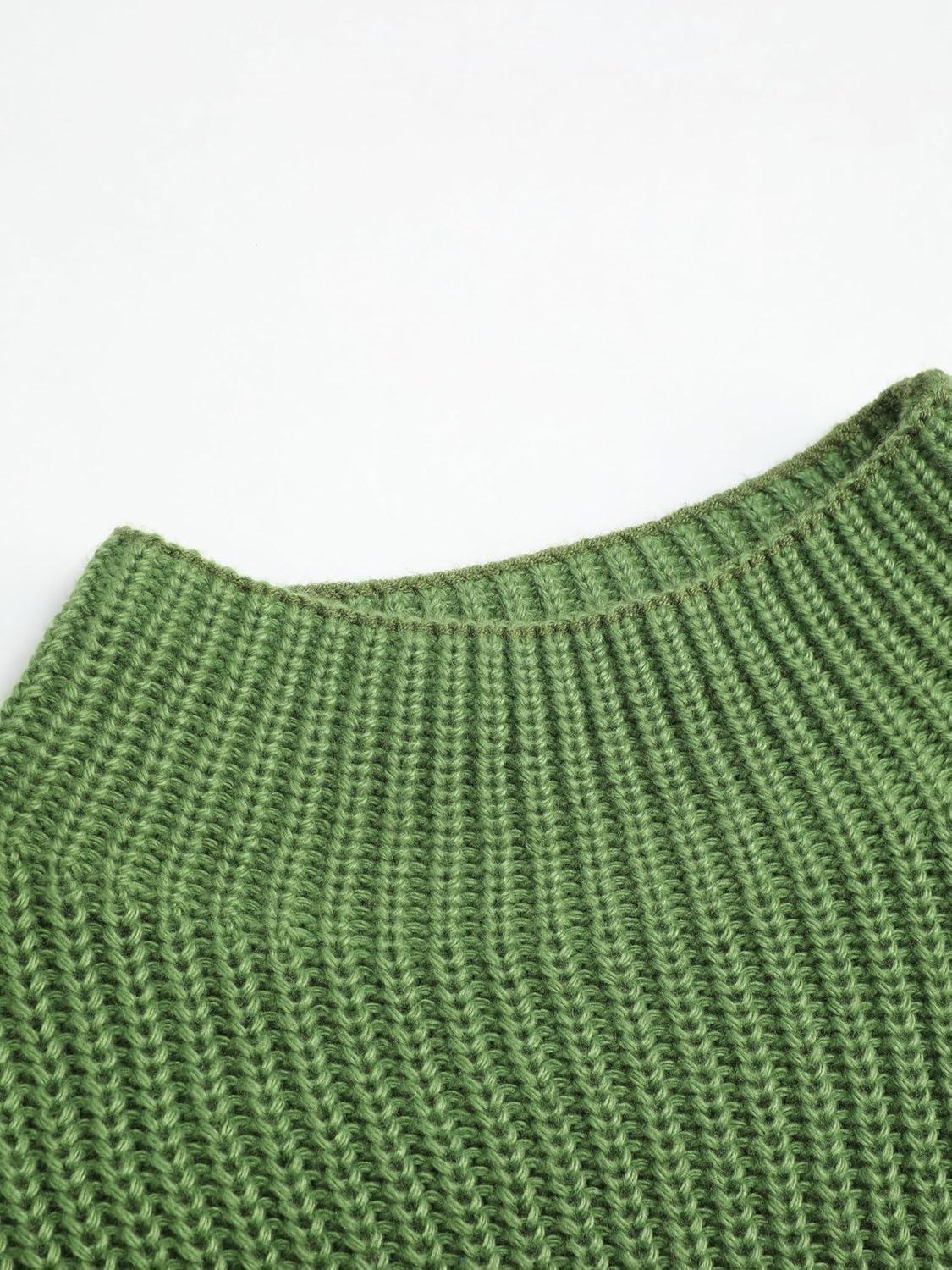 imageCIDER Womens Mock Neck Sleeveless Sweater Tops Cap Sleeve Sweater Vests Tank TopsGreen