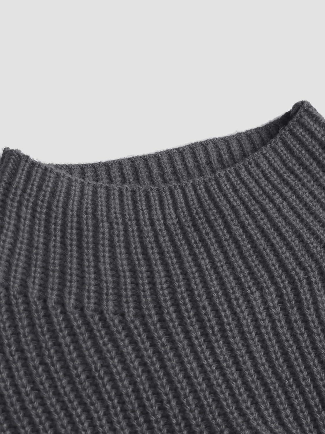 imageCIDER Womens Mock Neck Sleeveless Sweater Tops Cap Sleeve Sweater Vests Tank TopsGrey