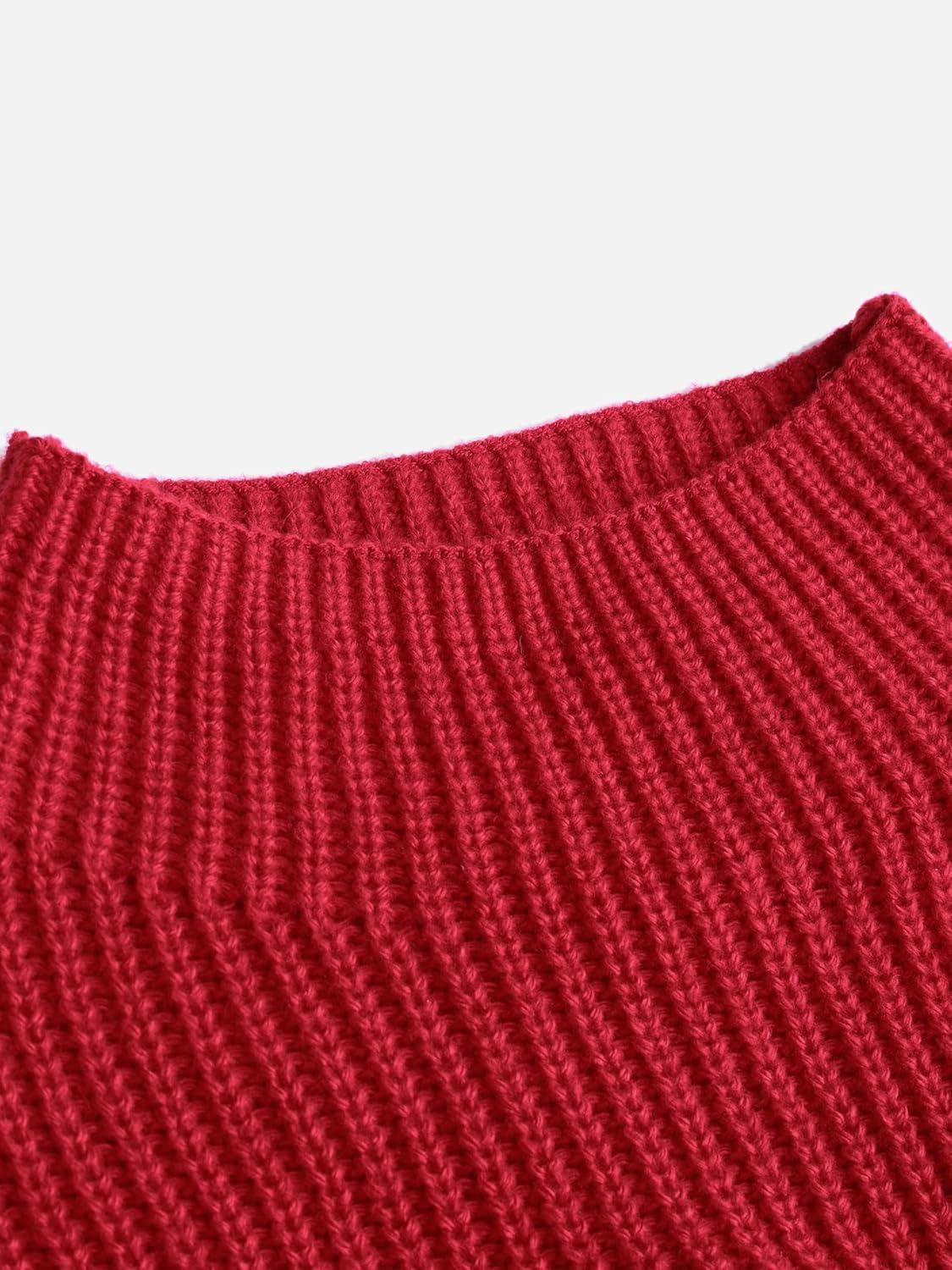 imageCIDER Womens Mock Neck Sleeveless Sweater Tops Cap Sleeve Sweater Vests Tank TopsRed