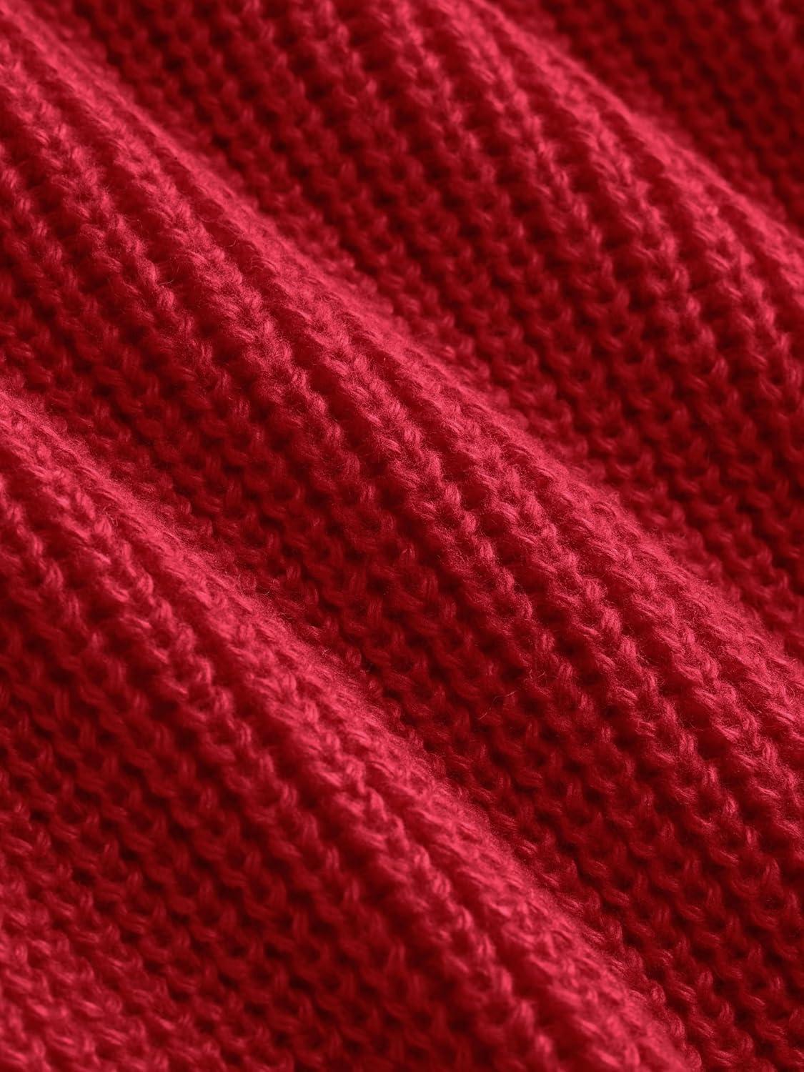 imageCIDER Womens Mock Neck Sleeveless Sweater Tops Cap Sleeve Sweater Vests Tank TopsRed