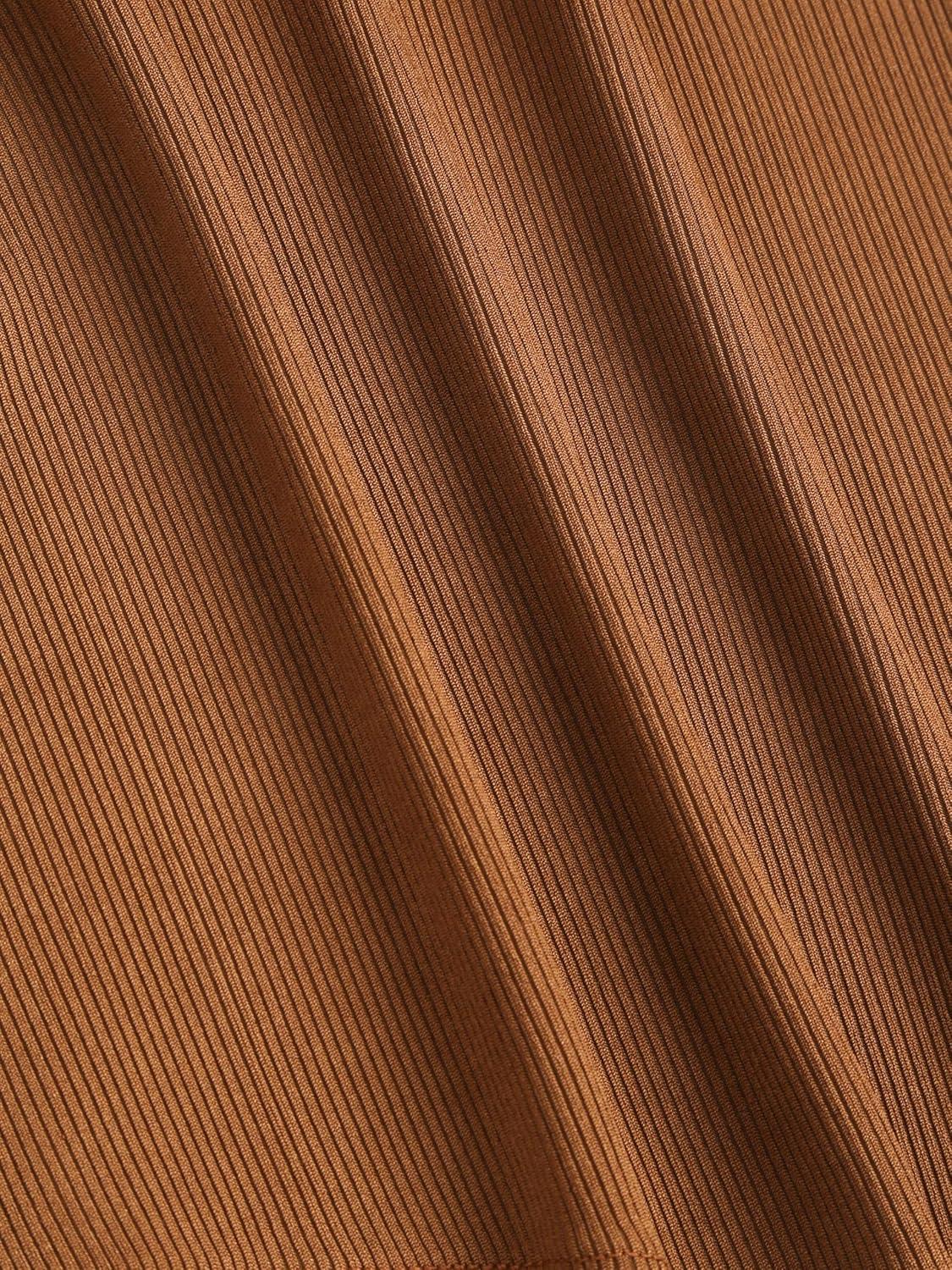 imageCIDER Womens Sleeveless Summer Dress Casual Wrap Bodycon Ruched Dress Tie Waist Beach Mini DressesCamel