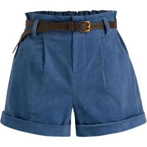 CIDER Camel Corduroy Mini Shorts(Blue)