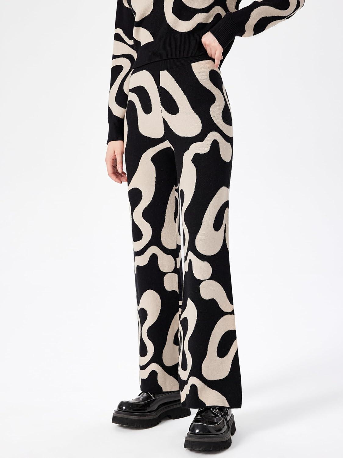 imageCIDER Everyday Illusion Psychedelic Swirl Knit TrousersCarbon