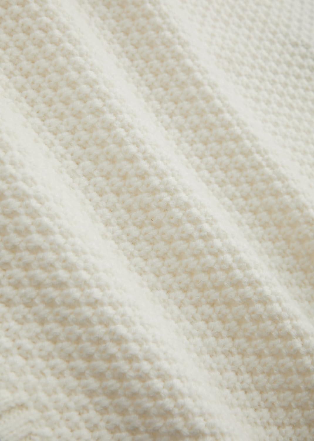 imageCIDER VNeck Solid Bowknot Knitted VestCream