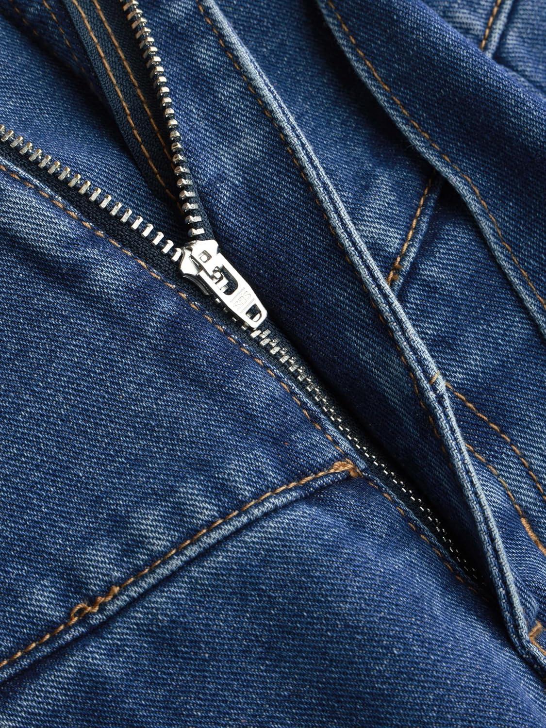 imageCIDER High Waist Solid Bowknot Wide Leg JeansDenim