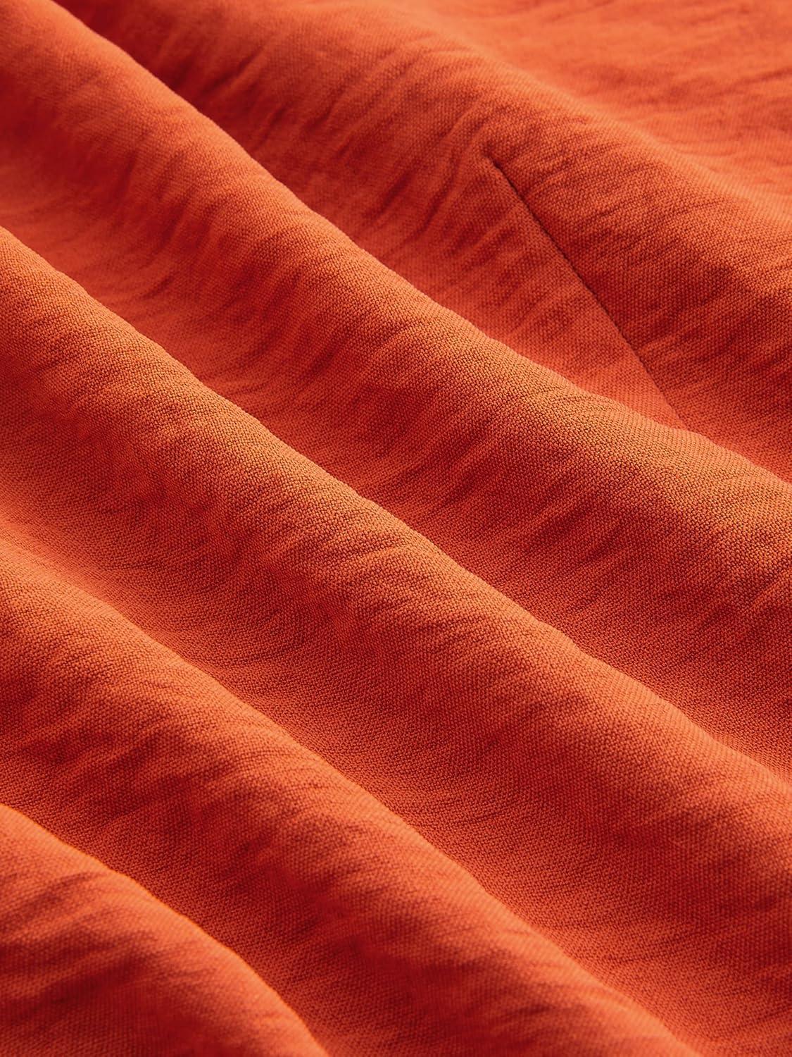 imageCIDER Miami Sunset Vacation VNeck Wrap Knotted Crop Short Sleeve TopBrown