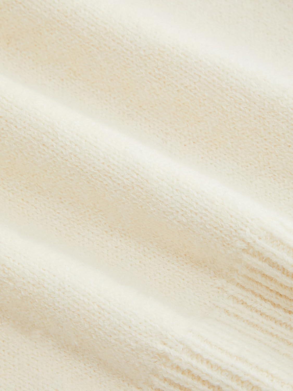 imageCIDER Off The Shoulder Sweaters for Women Lace Trim Long Sleeve Cropped Sweaters Knitted Pullover Sweater Trendy FallBeige