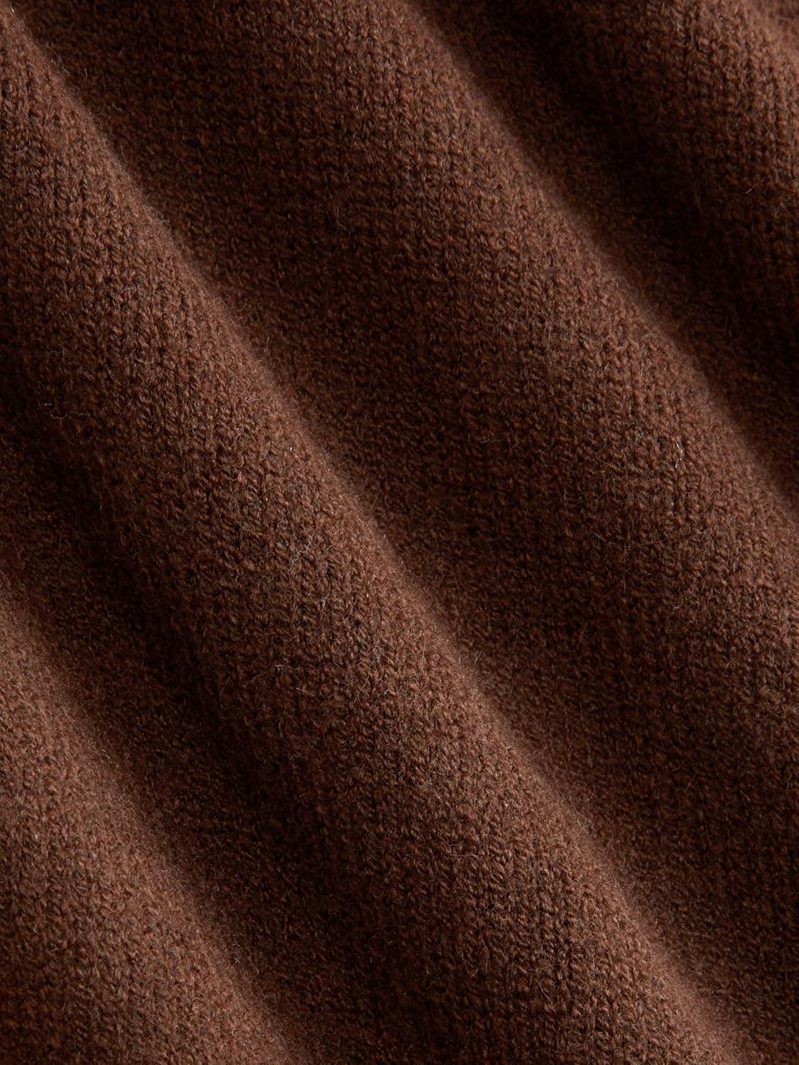 imageCIDER Off The Shoulder Sweaters for Women Lace Trim Long Sleeve Cropped Sweaters Knitted Pullover Sweater Trendy FallBrown