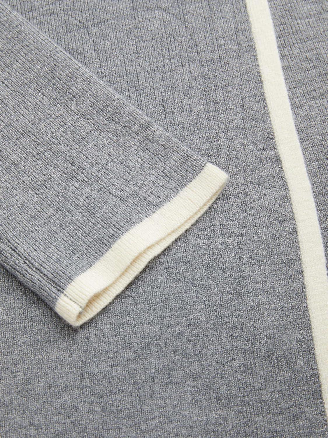 imageCIDER Sweater Dress for Women Long Sleeve Dress Mock Turtleneck Bow Tie Midi Work Dresses Old Money Dresses Fall WinterGrey