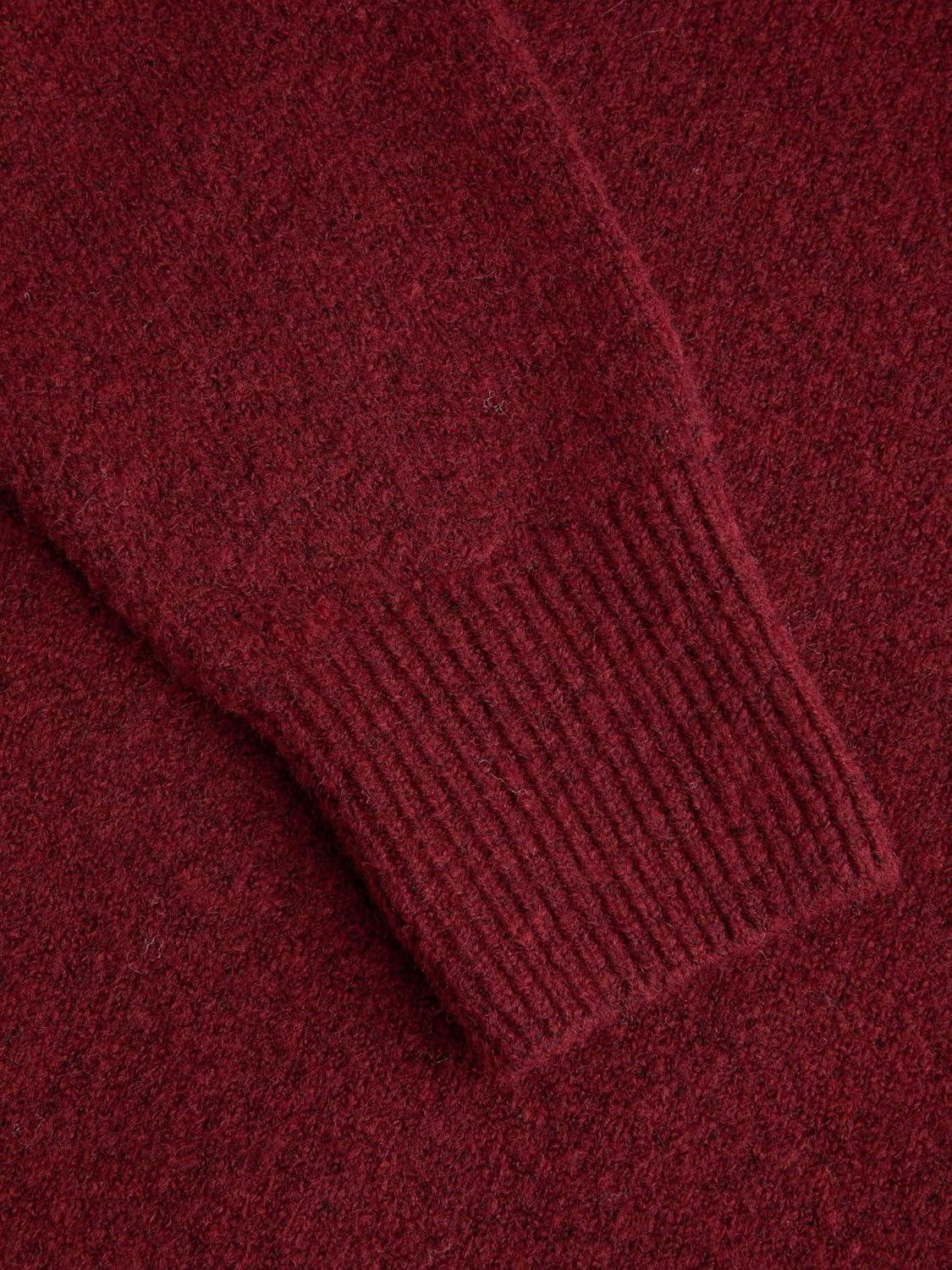 imageCIDER Womens Cute Sweater Crew Neck Long Sleeve Floral Pullover Fall Winter Sweaters Loose Fit Knit TopWine