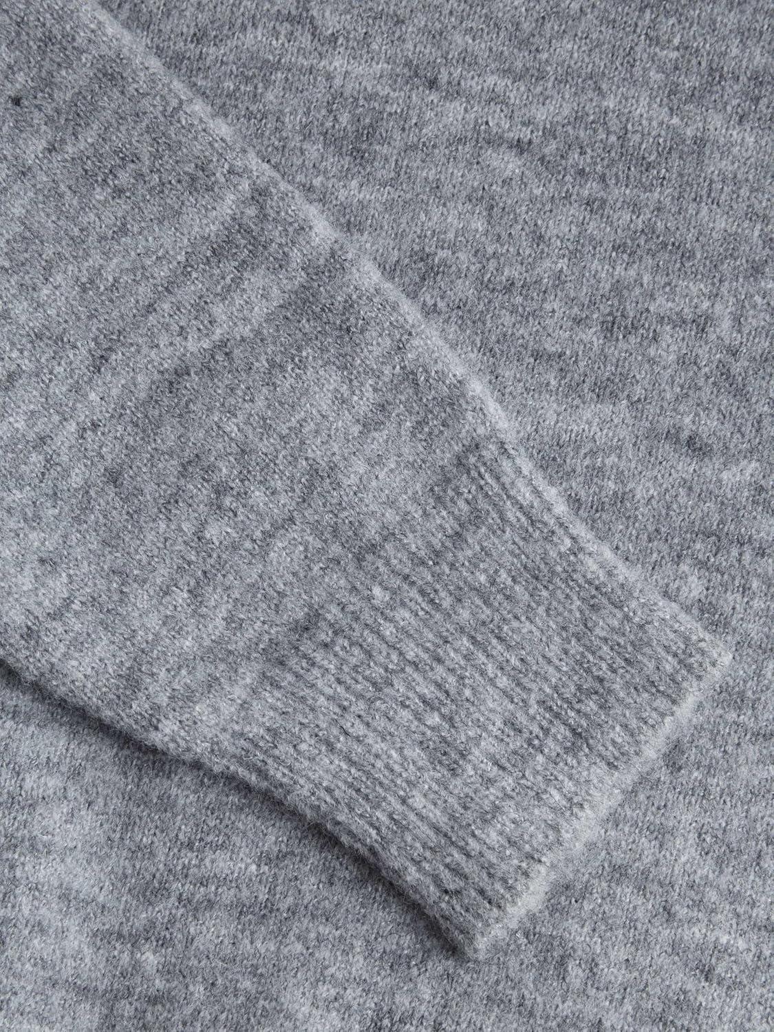 imageCIDER Womens Knit Cardigan Trendy Crew Neck Button Down Long Sleeve Cozy Fall Fashion Sweater Loose Fit Wool TopGrey