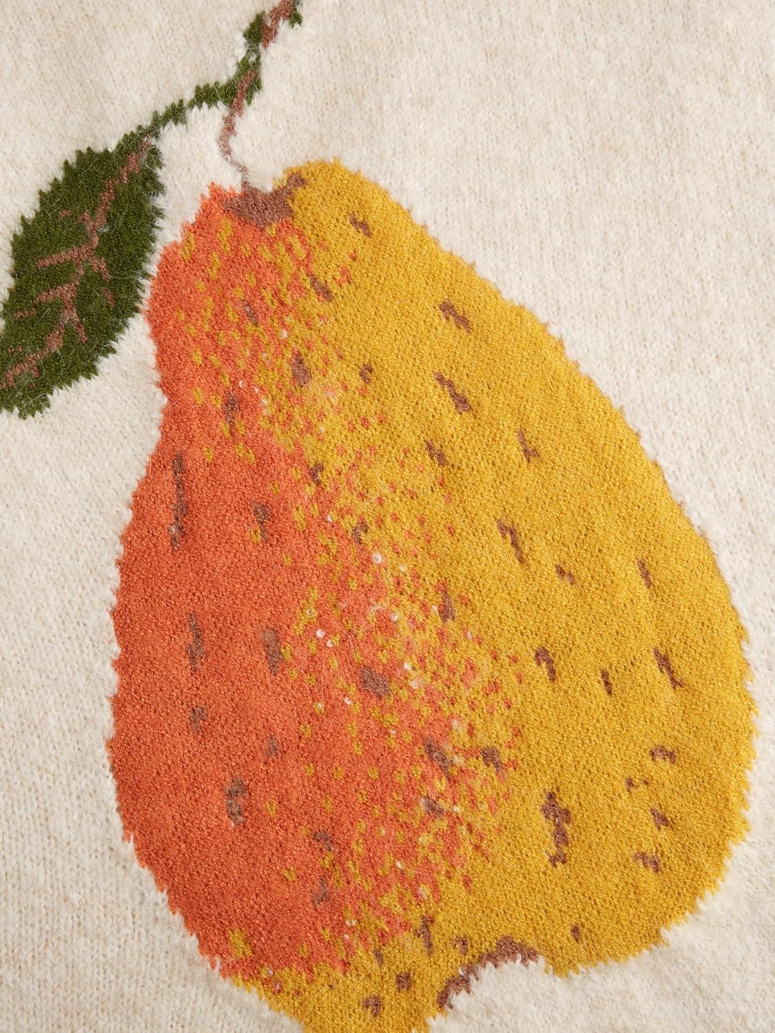 imageCIDER Womens Sweater Vest Knit Sleeveless Pear Cute Graphic Sweater Vest Tank Top Fall OutfitsBeige