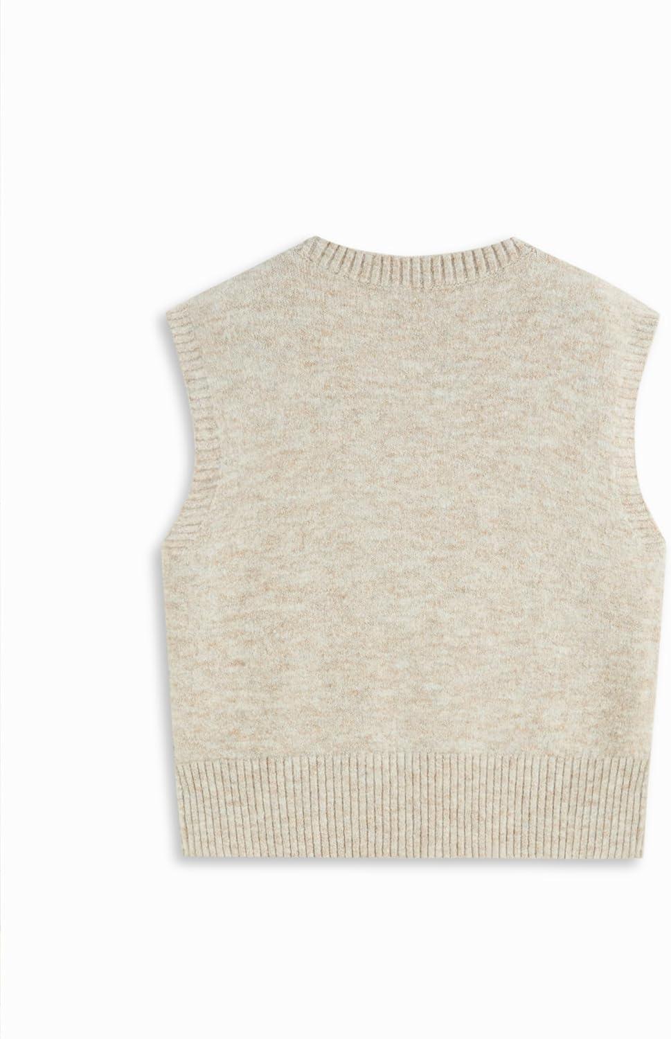 imageCIDER Womens Sweater Vest Knit Sleeveless Pear Cute Graphic Sweater Vest Tank Top Fall OutfitsIvory