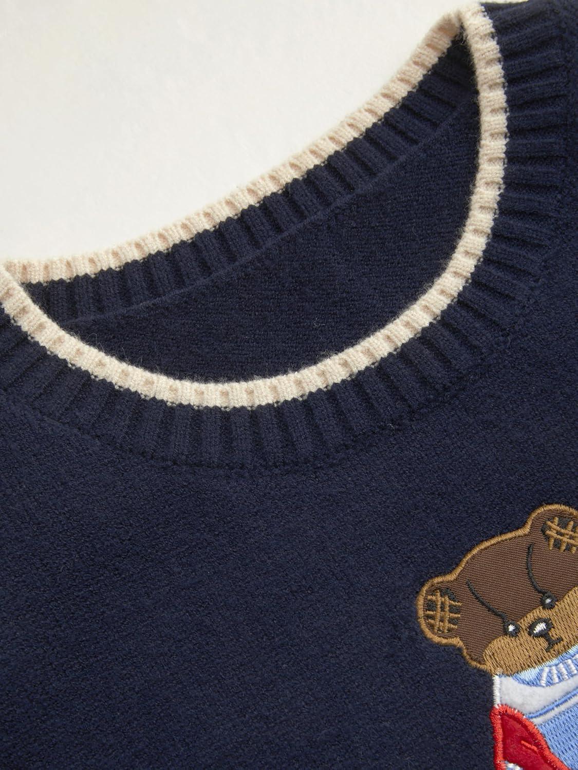 imageCIDER Womens Sweater Vest Knit Sleeveless Pear Cute Graphic Sweater Vest Tank Top Fall OutfitsNavy Blue