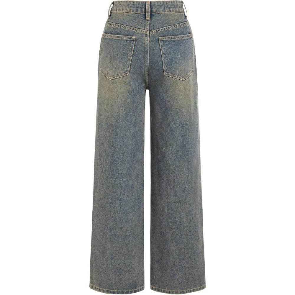 imageCIDER Denim High Waist Pocket Wide Leg JeansDark Navy