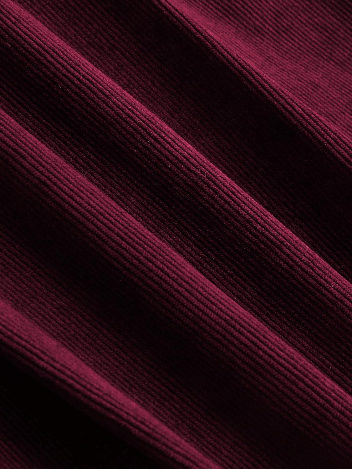 imageCIDER Mini Skirt Pleated Mid Waist Corduroy Women Short for Women Fall Mini Skirts TrendyBurgundy