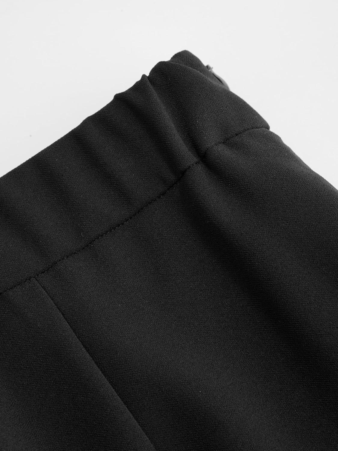 imageCIDER Mini Skirt for Women Trendy High Waist Slit HemBlack