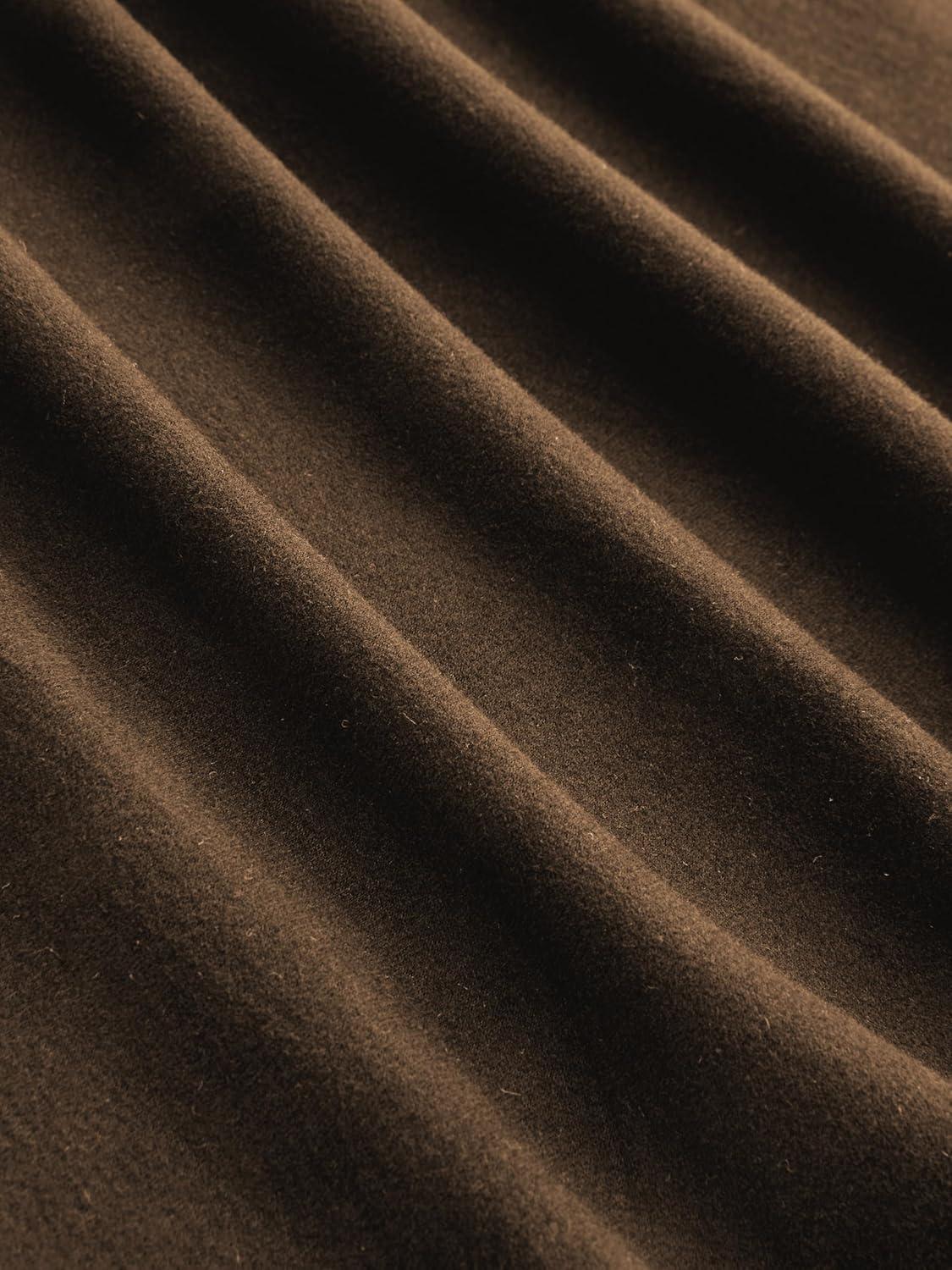 imageCIDER Mock Neck Tops for Women Thermal Shirts Long Sleeve Ruched Going Out Tops Basic Tee Slim Fit Fall TopBrown