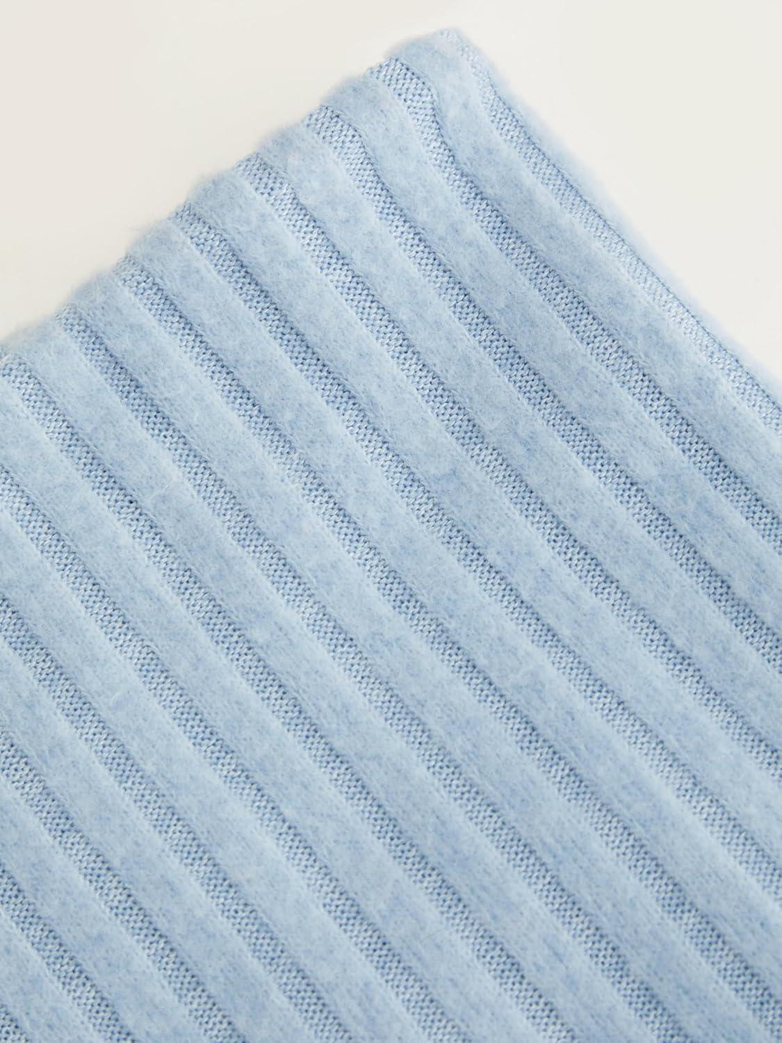 imageCIDER Off The Shoulder Tops for Women Long Sleeve Going Out Y2K Tops Knit Pullover Fall Outfits Trendy 2025Baby Blue