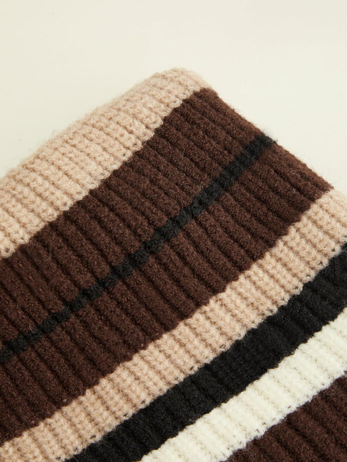 imageCIDER Off The Shoulder Tops for Women Long Sleeve Going Out Y2K Tops Knit Pullover Fall Outfits Trendy 2025Coffee