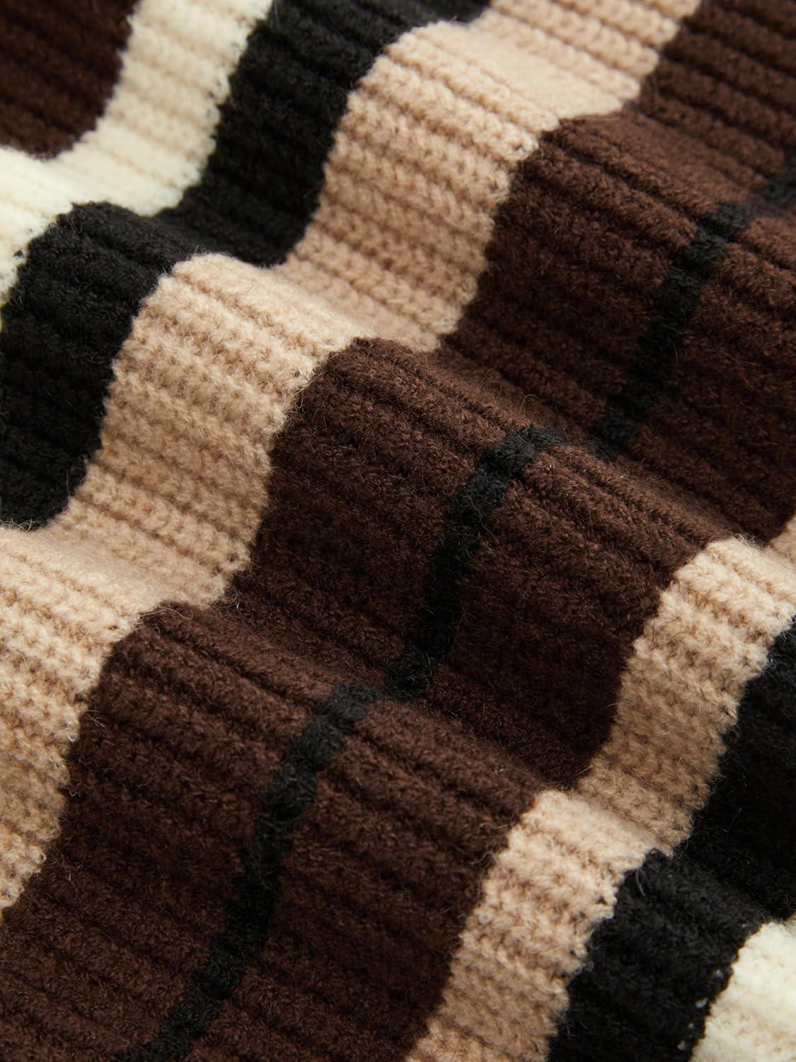 imageCIDER Off The Shoulder Tops for Women Long Sleeve Going Out Y2K Tops Knit Pullover Fall Outfits Trendy 2025Coffee