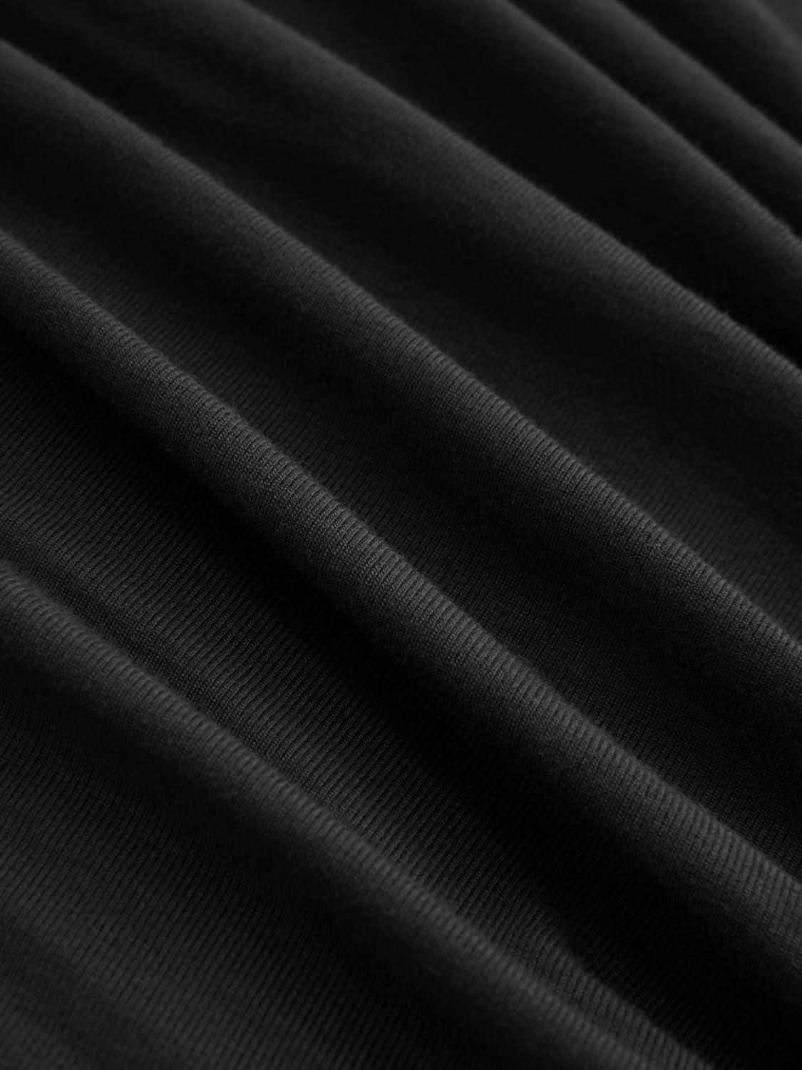 imageCIDER Off The Shoulder Tops for Women Long Sleeve Shirts Asymmetrical Neck Ruched Going Out Tops Y2K Slim Fit Fall TopBlack