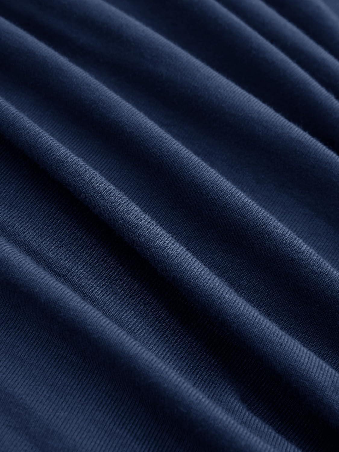 imageCIDER Off The Shoulder Tops for Women Long Sleeve Shirts Asymmetrical Neck Ruched Going Out Tops Y2K Slim Fit Fall TopNavy Blue