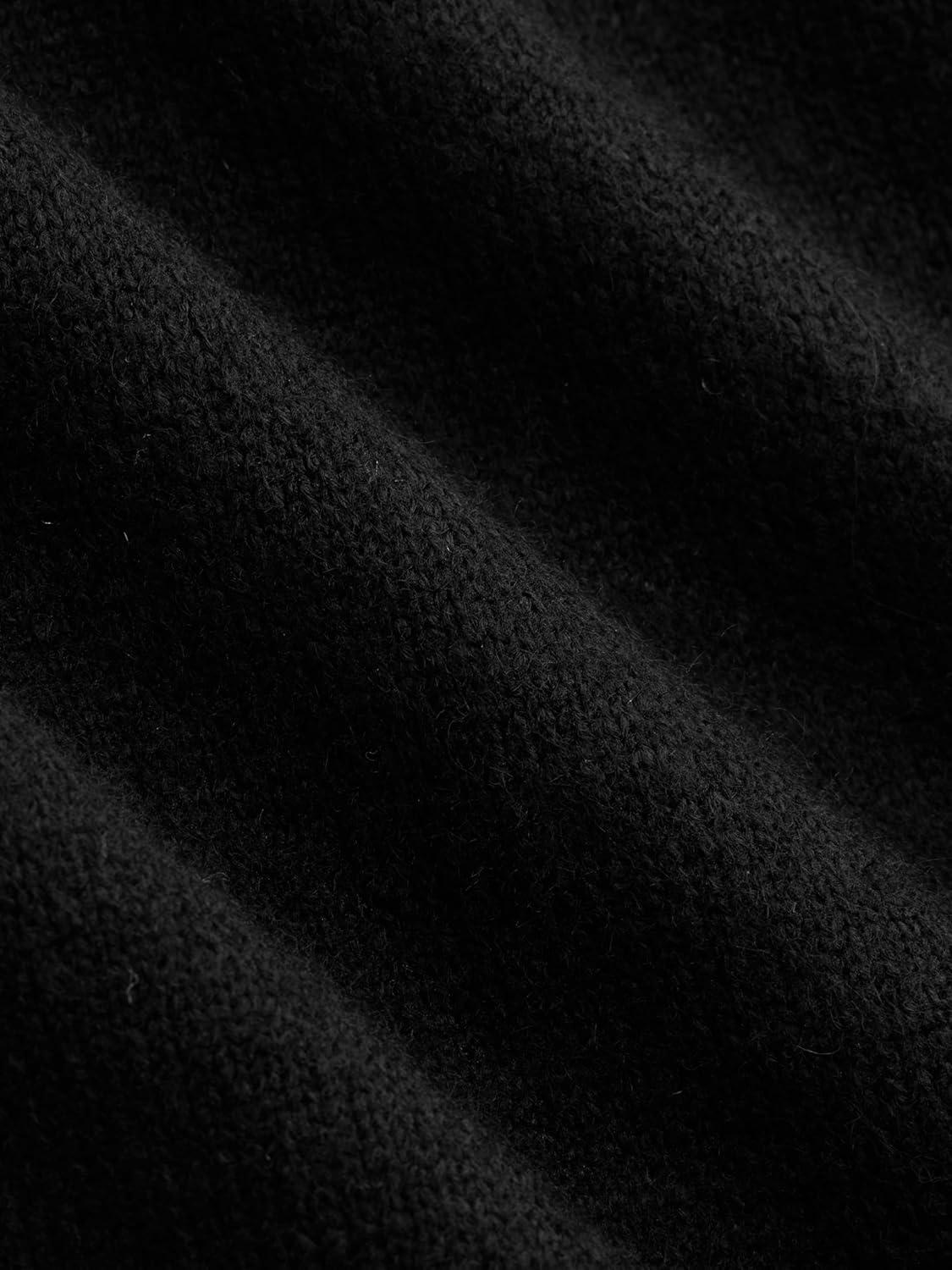 imageCIDER Oversized Sweater Women Turtle Neck Long Sleeve Knit Top Pullover Jumper Slouchy Fall Winter TrendyBlack