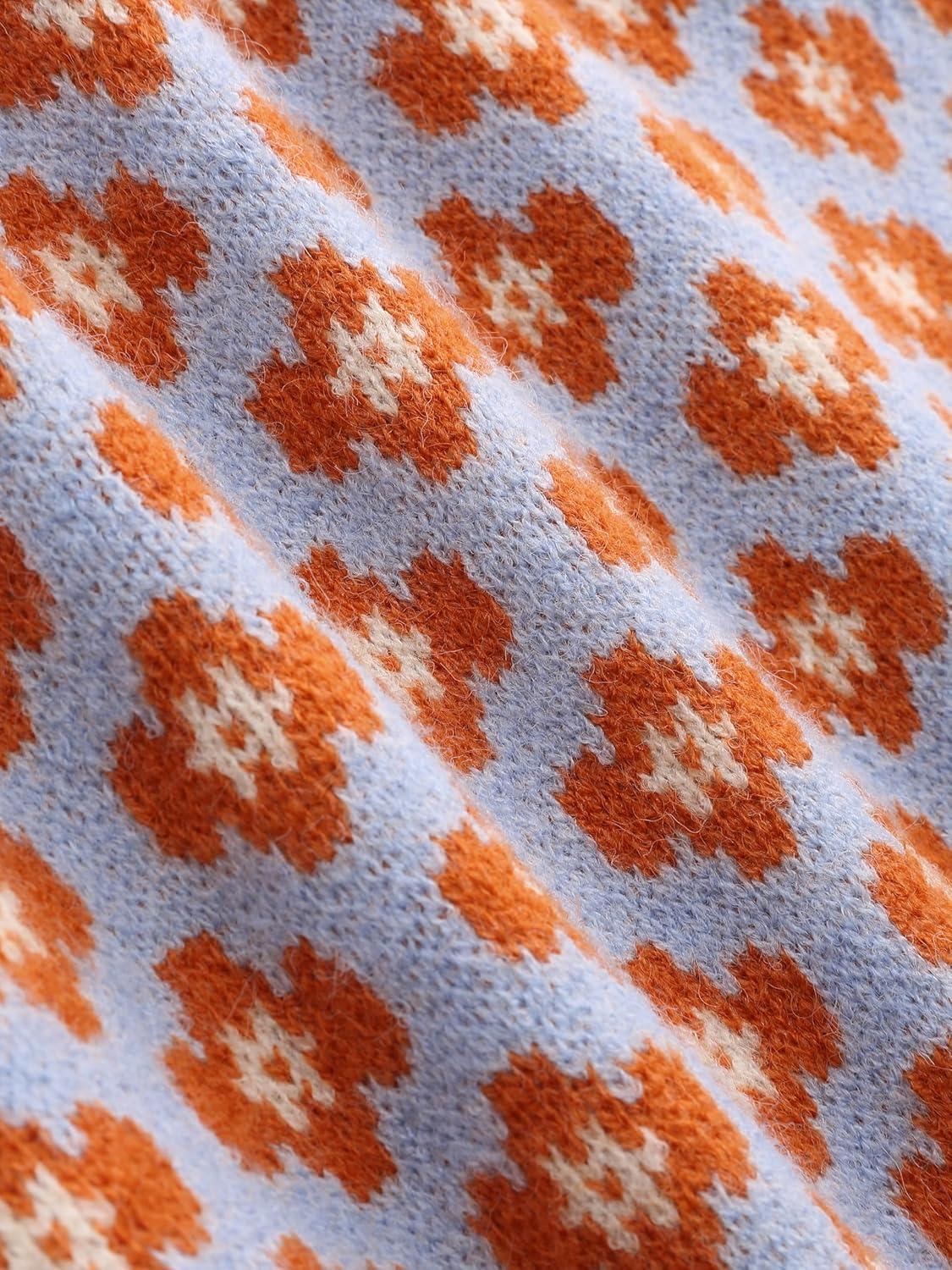 imageCIDER Sweater Vest Women Sleeveless Cropped Sweaters Cute Graphic Tank Tops Old Money Clothes Fall OutfitsOrange