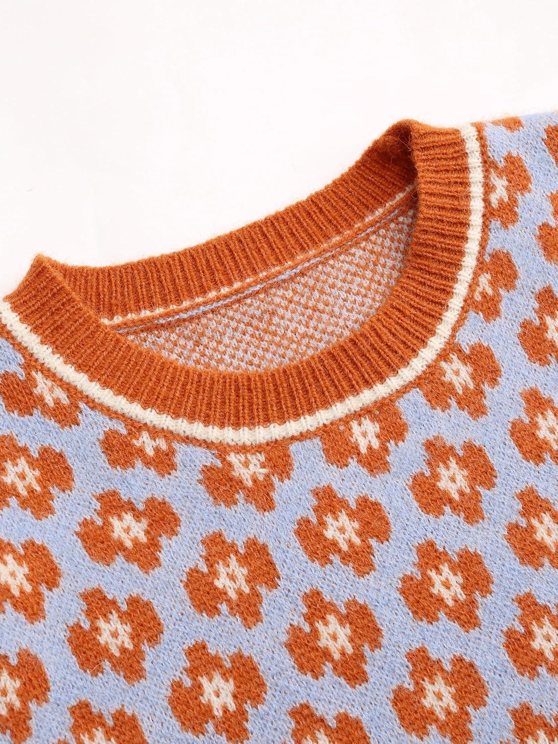 imageCIDER Sweater Vest Women Sleeveless Cropped Sweaters Cute Graphic Tank Tops Old Money Clothes Fall OutfitsOrange