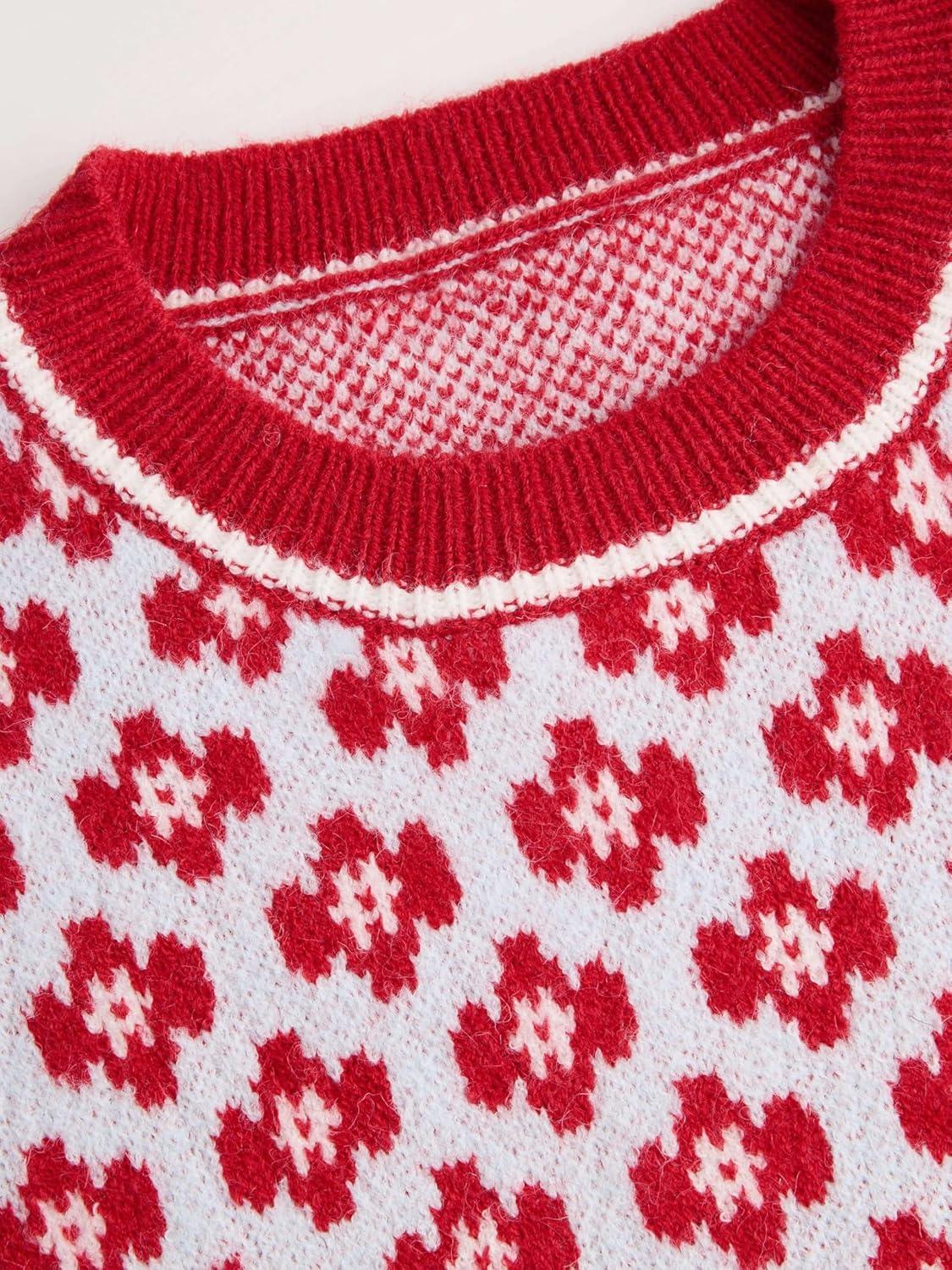 imageCIDER Sweater Vest Women Sleeveless Cropped Sweaters Cute Graphic Tank Tops Old Money Clothes Fall OutfitsRed