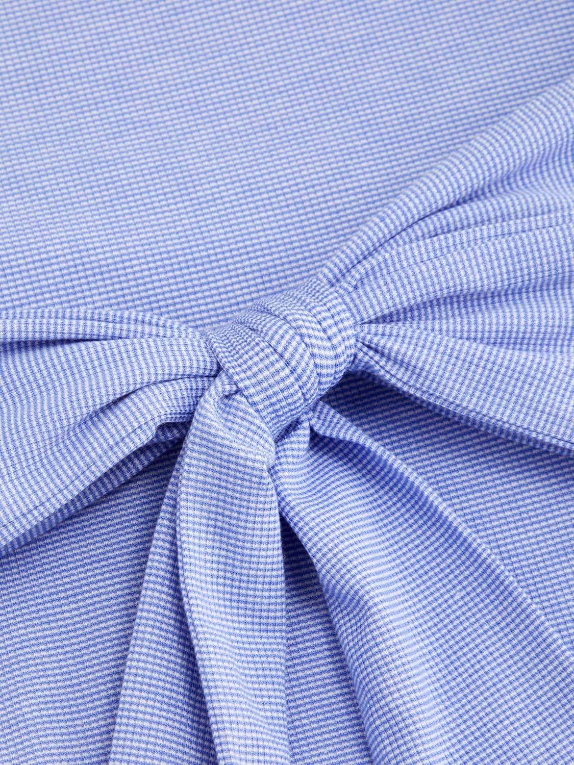 imageCIDER Womens Cute Summer Mini Dress Boat Neck Sleeveless Ruched Tie Back Casual Dresses Nightgown TrendyBaby Blue