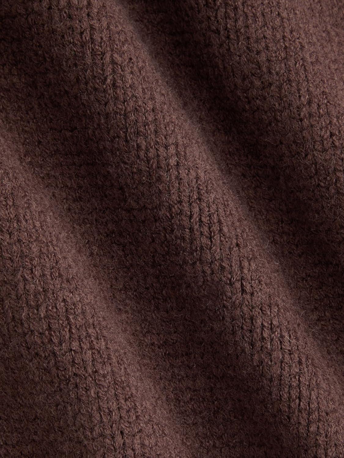 imageCIDER Womens Fall Sweaters Long Sleeve Cute Sweaters Bear Graphic Crewneck Soft Knit Casual Cropped Pullover4brown