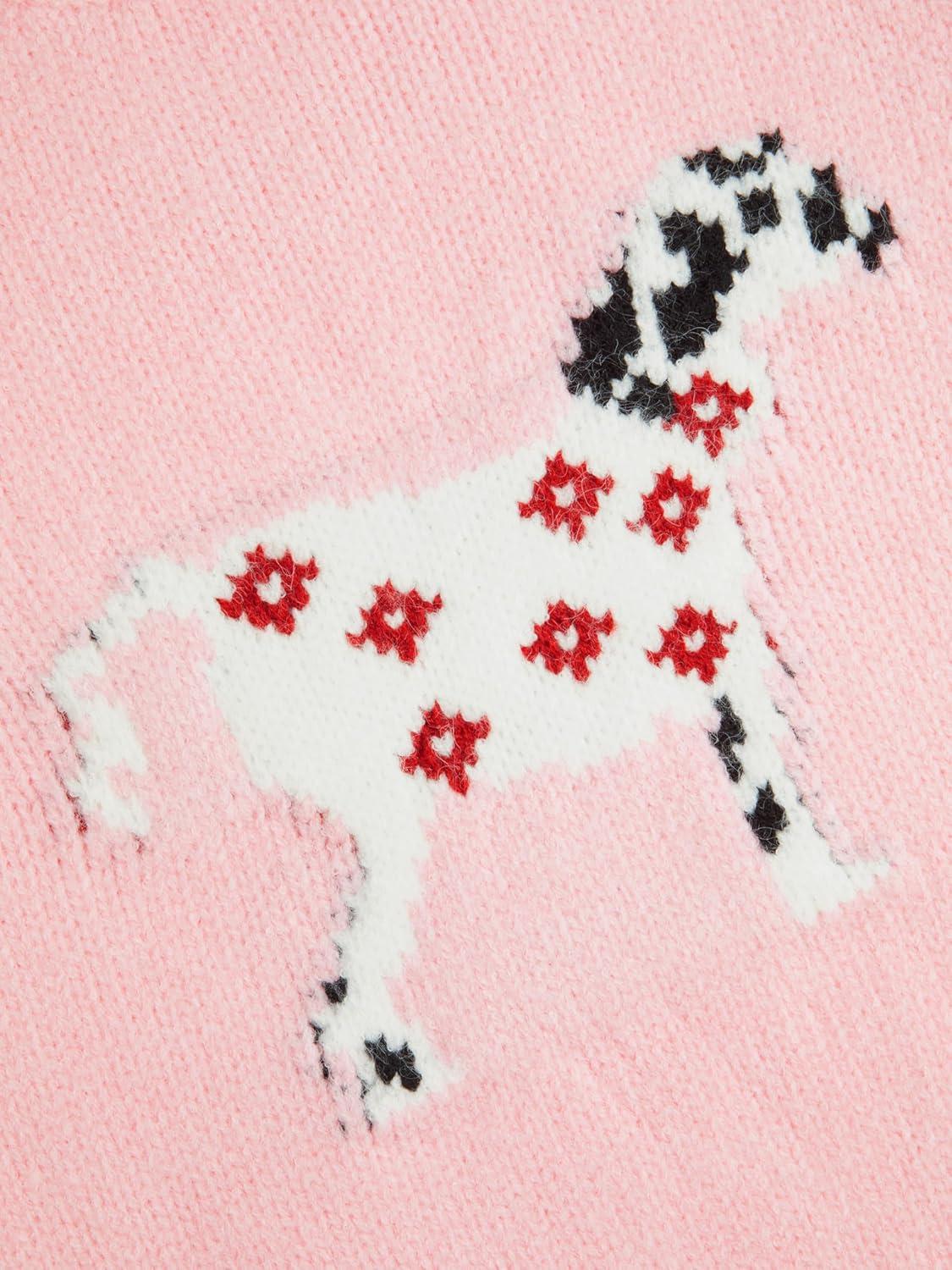 imageCIDER Womens Fall Sweaters Long Sleeve Cute Sweaters Bear Graphic Crewneck Soft Knit Casual Cropped Pullover4pink