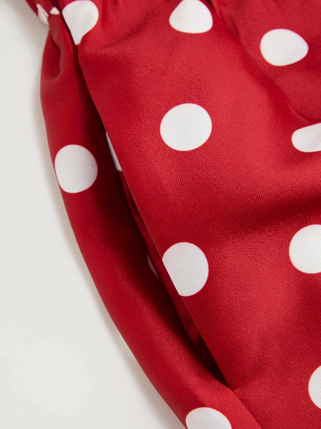 imageCIDER Womens Polka Dot Maxi Skirts A Line Elastic Waisted Elegant Vintage Outfits Casual Skirt 2025 FallRed