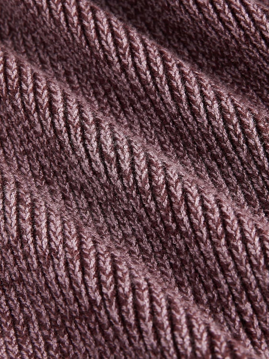 imageCIDER Zipper Cardigan Sweaters for Women Trendy Stand Collar Rivet Cardigans Split Long Sleeve Fall WinterBurgundy