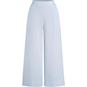 CIDER Womens Mid Waist Wide Leg Pants Striped Casual Business Bottoms with Pockets(Baby Blue)
