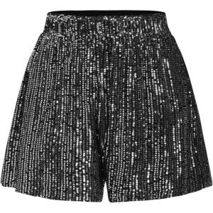 CIDER Sequin High Waist Shorts(Black)