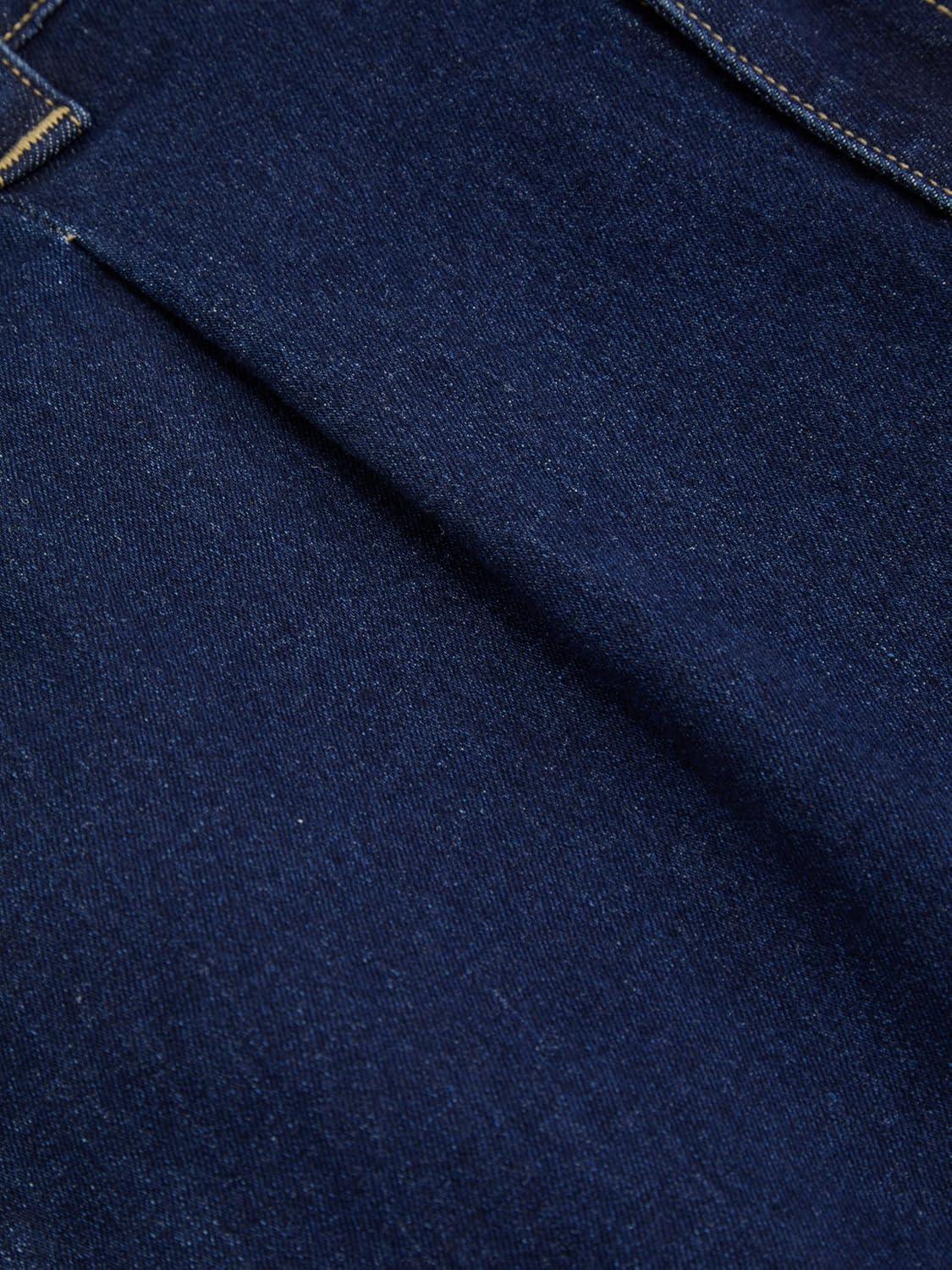 imageCIDER Jeans for Women High Waist Wide Leg Jeans Straight Leg Trousers Baggy Denim Pants with Pocket OversizedNavy Blue