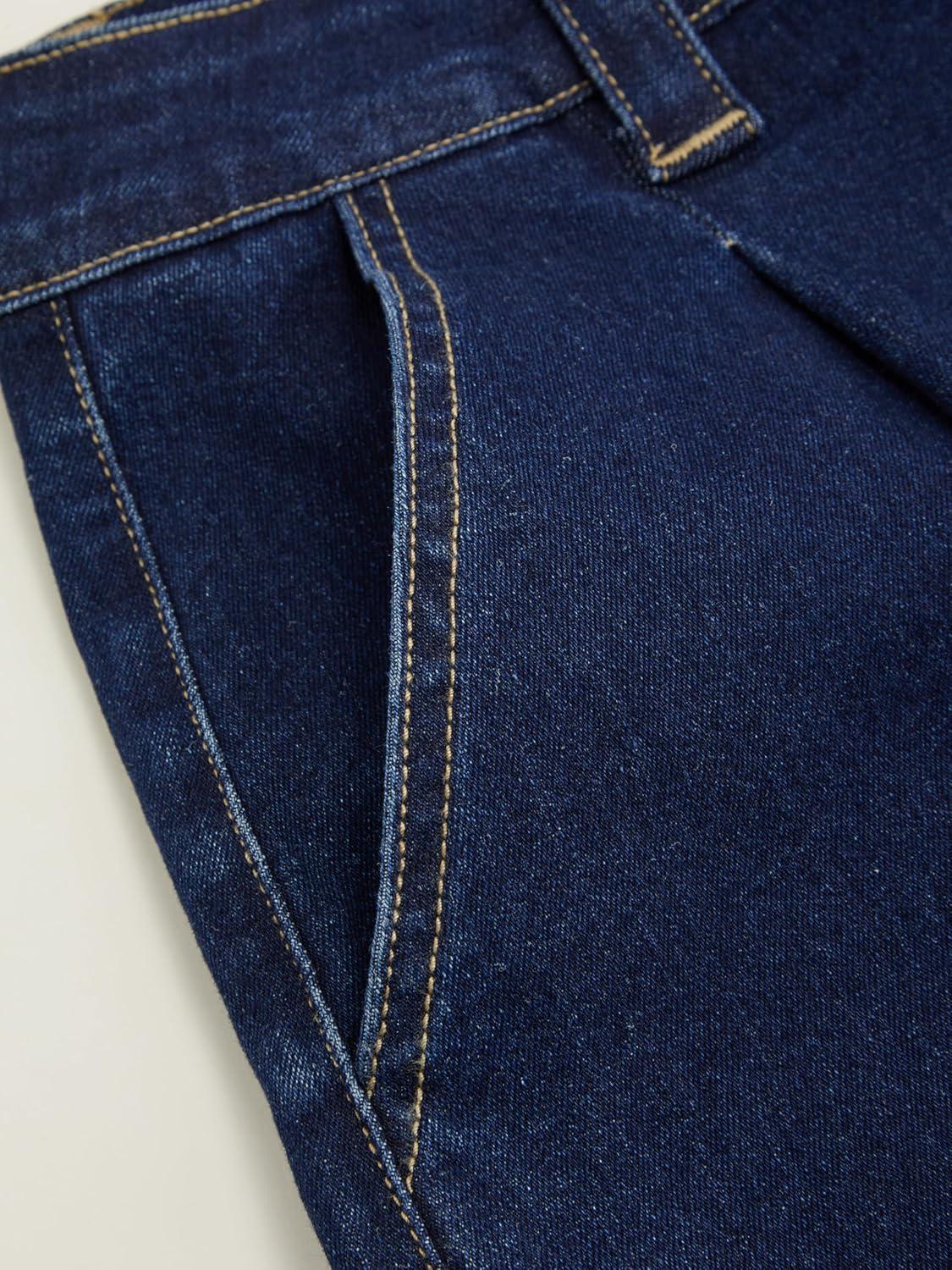 imageCIDER Jeans for Women High Waist Wide Leg Jeans Straight Leg Trousers Baggy Denim Pants with Pocket OversizedNavy Blue