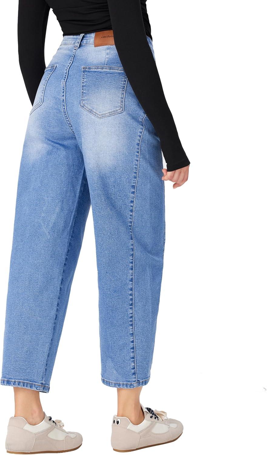 imageCIDER Womens Barrel Jeans High Waisted Baggy Jeans Y2K Boyfriend Jean Vintage Loose Fit Pants TrendyDenim