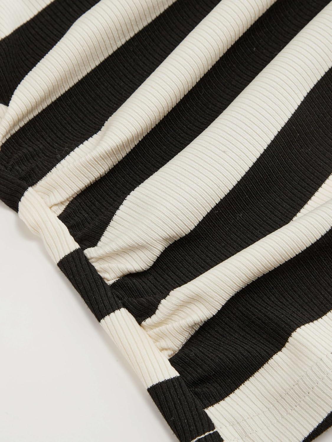 imageCIDER Womens Crop Tank Tops Boat Neck Sleeveless Ruched Slim Fit Summer Tops TrendyBlack  White