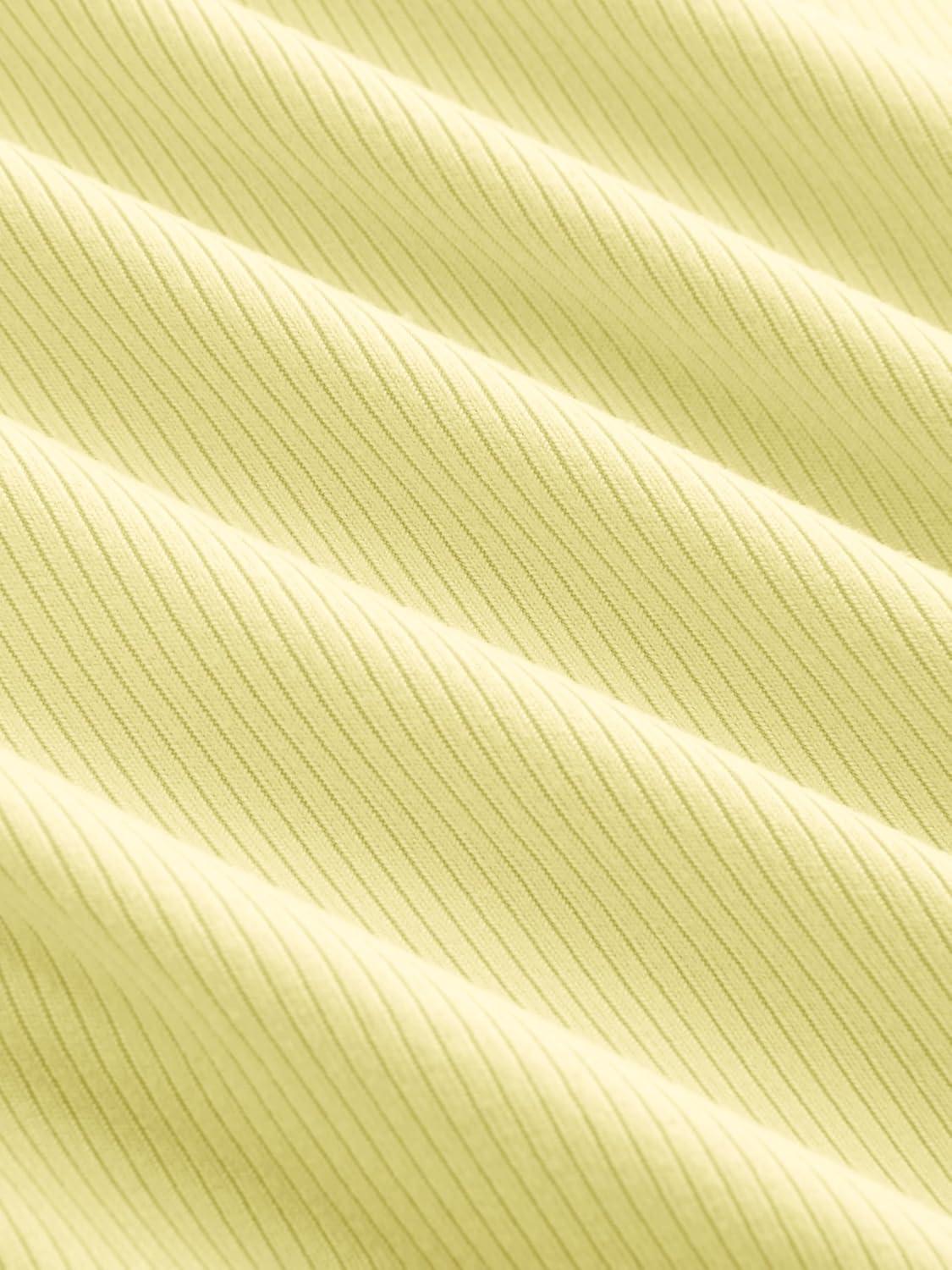 imageCIDER Womens Crop Tank Tops Boat Neck Sleeveless Ruched Slim Fit Summer Tops TrendyLight Yellow