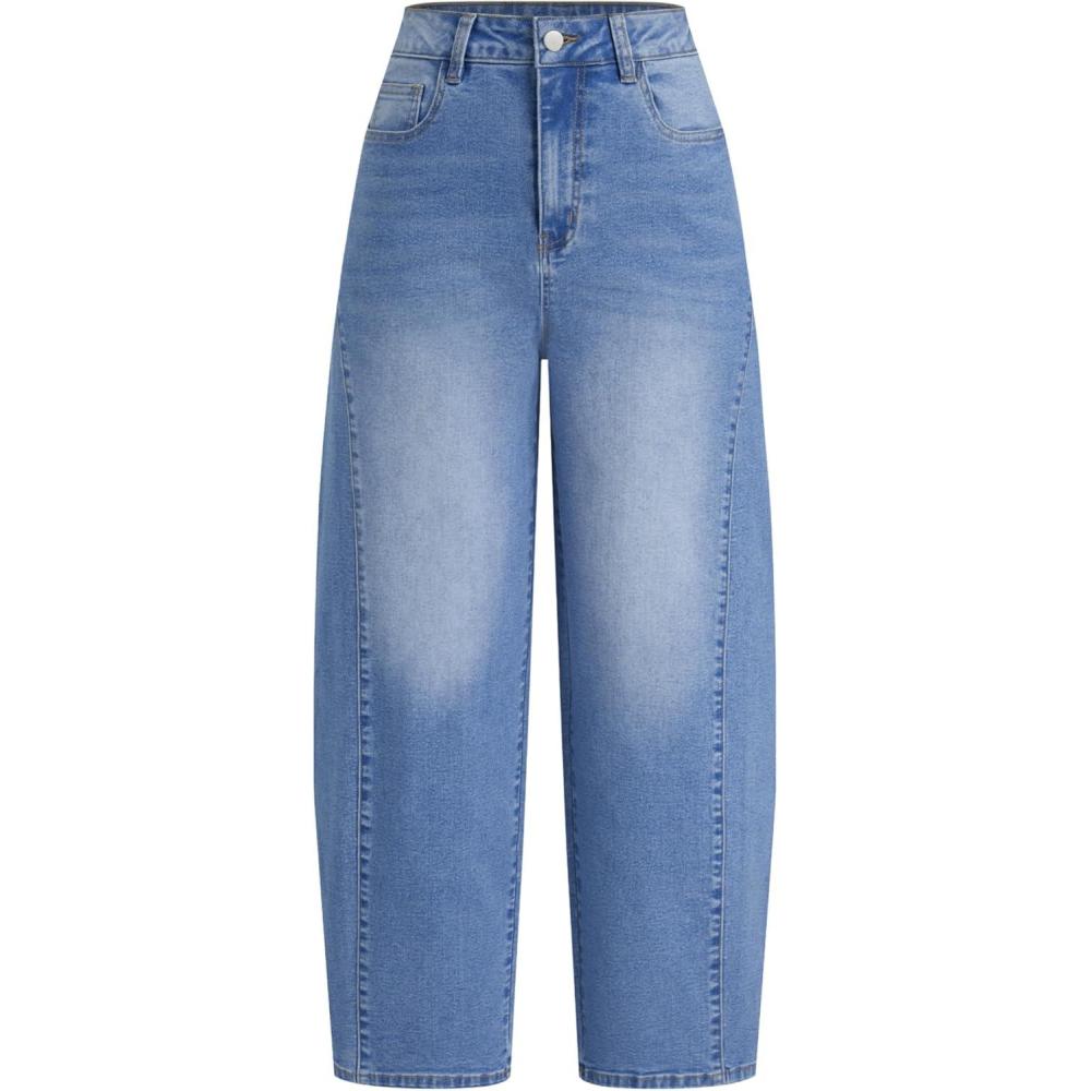 imageCIDER Womens Barrel Jeans High Waisted Baggy Jeans Y2K Boyfriend Jean Vintage Loose Fit Pants TrendyDenim