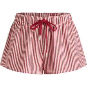 CIDER Shorts for Women Cute Stripe Knotted Tie Ultra Short Bottoms Casual Vacation Beach Knotted Micro Shorts(Red)