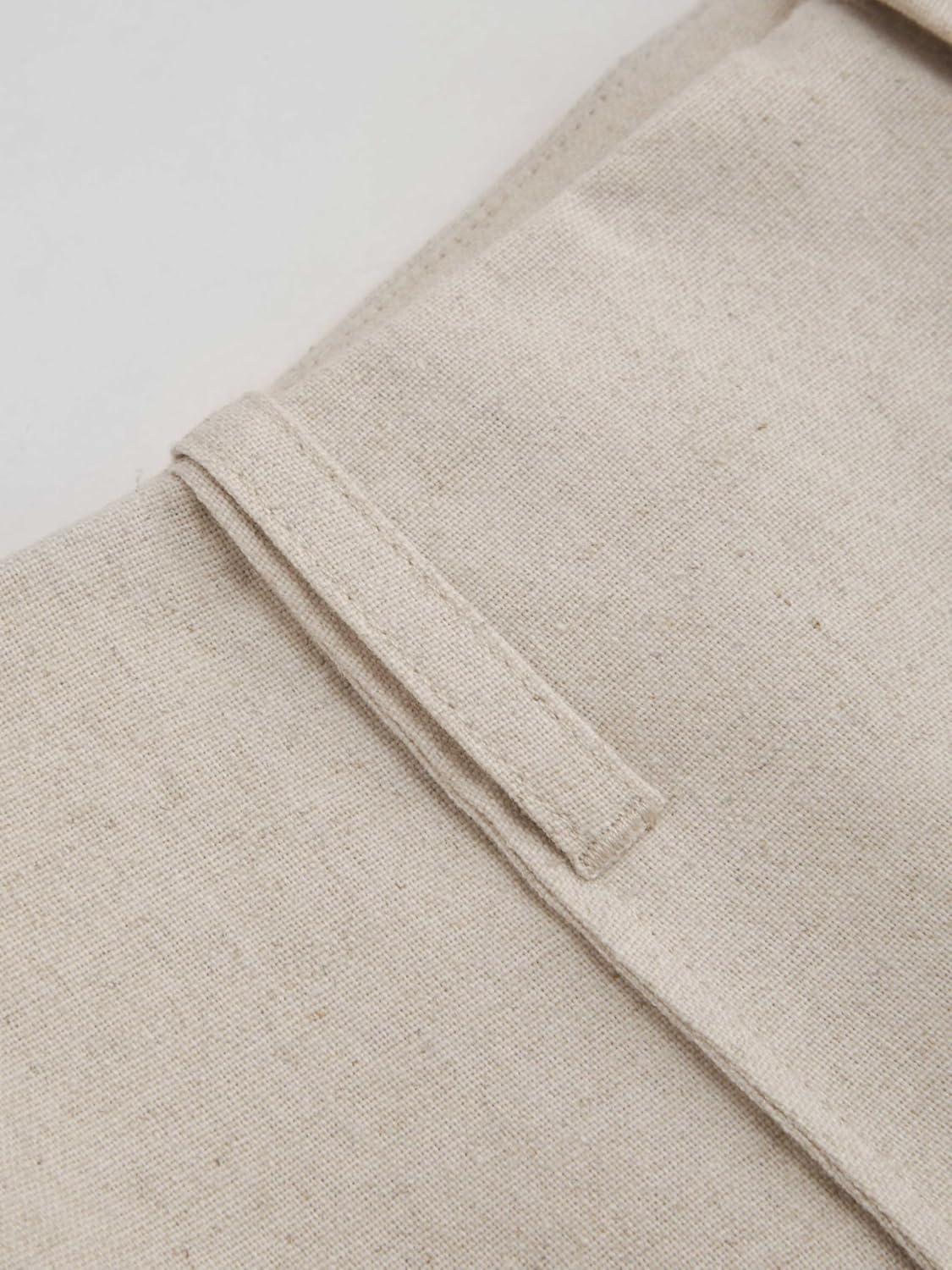 imageCIDER LinenBlend High Rise Solid Pocket Wide Leg TrousersBeige